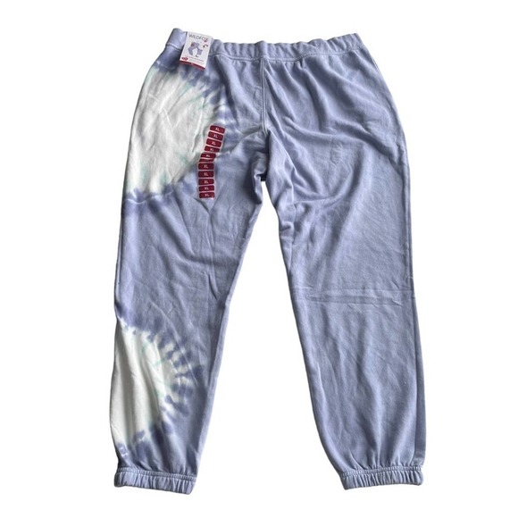 Wildfox Tie Dye Jogger Sweatpants purple XS XL XXL French Terry High Waist NWT - Picture 4 of 9
